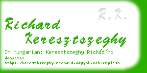 richard keresztszeghy business card